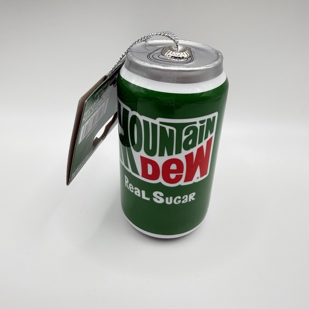 NEW Mountain‎ Dew Real Sugar Holiday Decoupage Ornament By Ruz, 4 Inches Tall